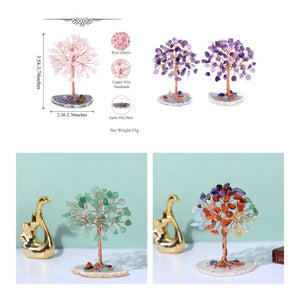 Bring Positive Energy into your Home Chakra Cleansing  Mini Crystals Money Tree  Healing  Gemstones
