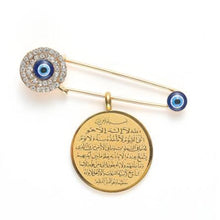 Load image into Gallery viewer, Turkish Evil Eye Brooch Pin Hasma Jewelry Protection Unique Gift
