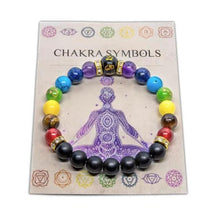Load image into Gallery viewer, You Love We Ship Chakra Energy Bracelet 7 Chakra Lava Rock Bracelet Natural Healing Energy Meditation
