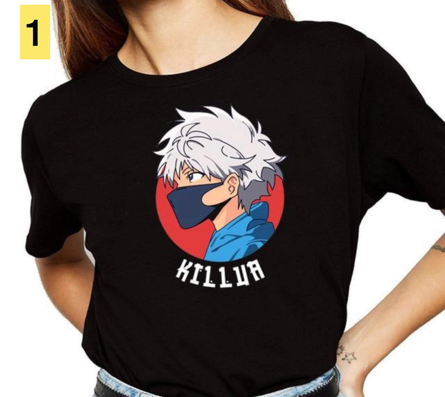 You Love We Ship 1                  90552 / S Anime Graphic T Shirt Men & Girl Japanese Anime Hunter X Hunter Hisoka  Killua